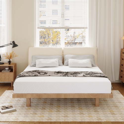 MLILY Ego White 6 inch Memory Foam Mattress, Full Size Mattress in a Box, Medium Firm