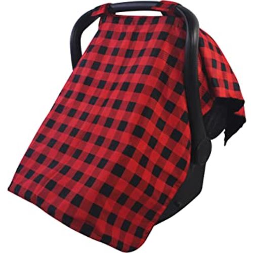 Hudson Baby Unisex Baby Reversible Car Seat and Stroller Canopy, Buffalo Plaid, One Size