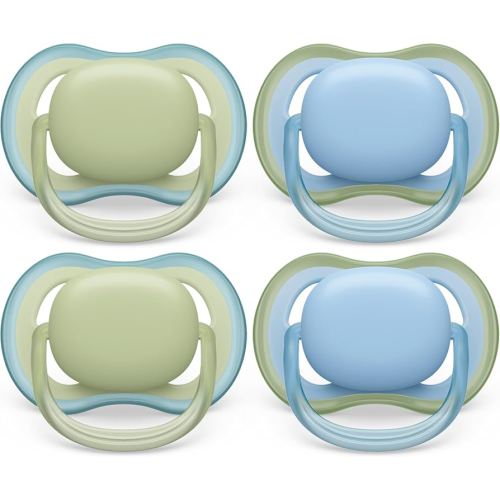 Philips Avent Ultra Air Pacifier 0-6m, Pastel Green/Celestial Blue, 4 pack SCF085/48