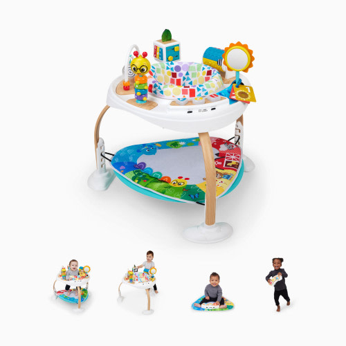 Baby Einstein 4-in-1 Discover More Baby Activity Jumper & Table, Montessori-inspired