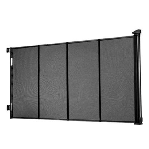 VEVOR Retractable Baby Gate, Extends to 163.3 inch Extra Wide, 39 inch Tall, with Reinforced Fiberglass Strips, Avoids Crawling Through, Black