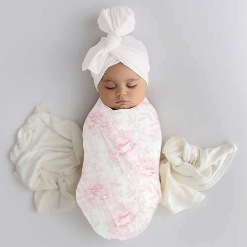 Baby Swaddle Blanket, Baby girl swaddle, Baby girl blanket, Swaddle blanket gift, Newborn girl gift, Baby shower gift, Pink rose baby girl
