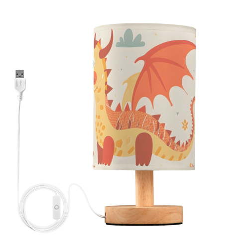 Dragon Cartoon Style Table Lamp with USB Port LED Warm Light Lamp Night Light Home Decor
