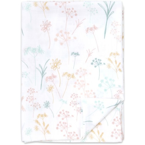 Little Haven Cotton Muslin Wrap - Wildflower
