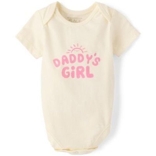 The Children's Place Baby Girls Short Sleeve Daddy's Girl Graphic Bodysuit Cream 6-9 M