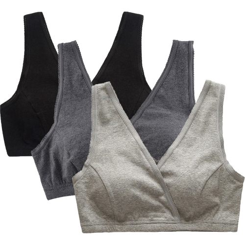 ToyTonix CAKYE 3 Pack Maternity Nursing Sleep Bra Breastfeeding Cotton Bralette - CAKYE 3 Pack Maternity Nursing Sleep Bra Breastfeeding Cotton Bralette