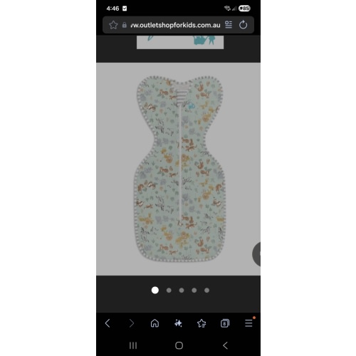 Love To Dream Swaddle Up 1.0 TOG Designer Collection Original Cotton - Green Safari