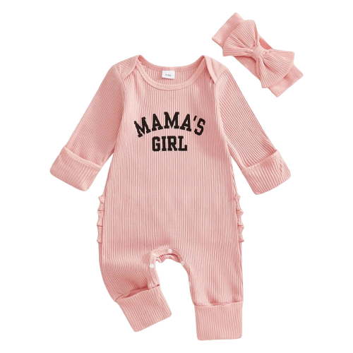 Karoyedx Unisex Newborn Clothes Newborn Baby Girl Winter Clothes Ruffle Ribbed Knit Romper One Piece Long Sleeve Jumpsuit Cute Coming Home Outfit Watermelon Red Size,0-3 Months