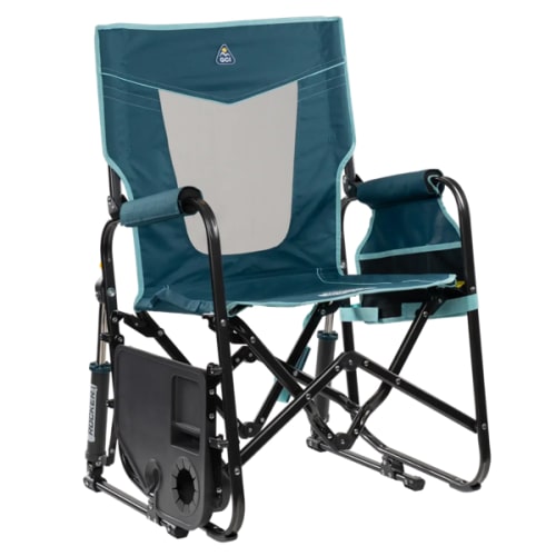 Stowaway Rocker with Side Table | GCI Outdoor | Teal