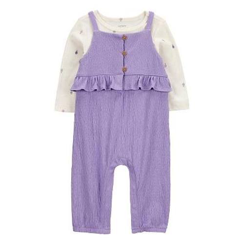 Baby Girls Carter's 2-pc. Long Sleeve Tee & Coverall Set