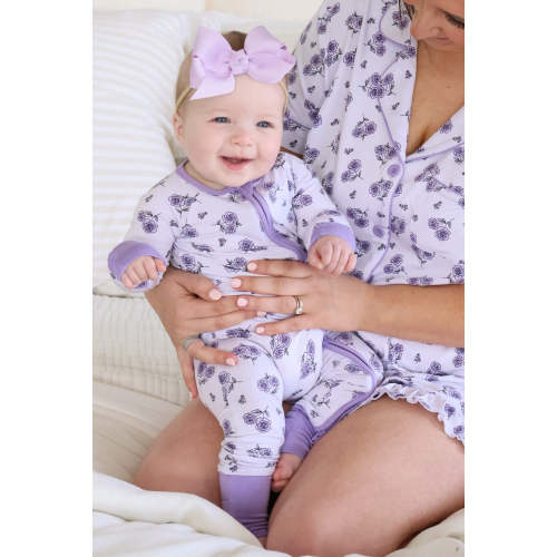 Convertible Zip Romper | Amethyst Garden