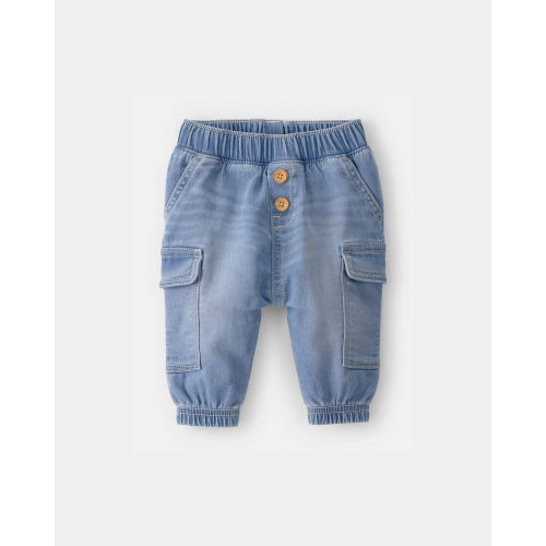 Baby Boy Denim Cargo Pocket Jogger - Light Wash - OshKosh B'gosh | Carter's