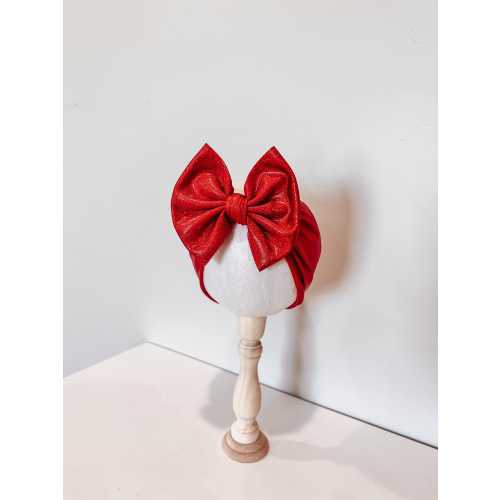 Red Sparkle Headwrap - Fourth of July Headband, USA Bows, Newborn Headband, Toddler Bows, 4th of July Bows, Memorial Day Hair Bow