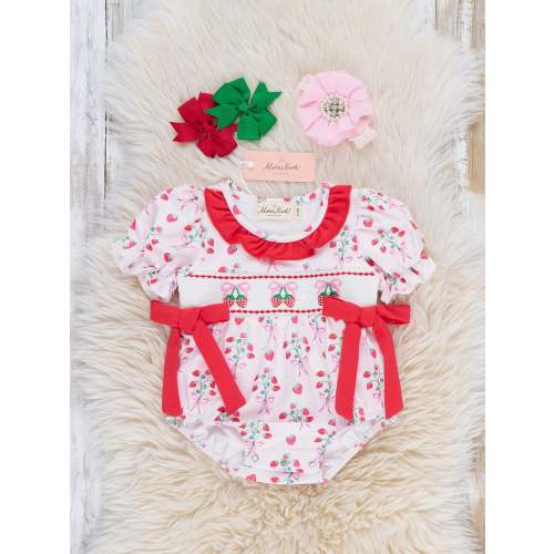 Berry Bouquet Smocked Ruffle Bubble
