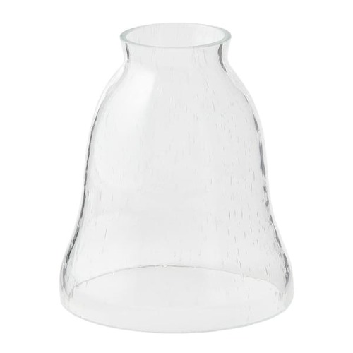 5.43 in. Clear Seeded Glass Bell Pendant Shade With 2.25 in.Lip Fitter