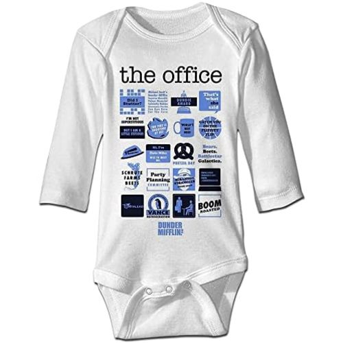 DOQOSESHY Office Quotes Funny Baby Climbing Bodysuit Infant Birth Announcement Bodysuit