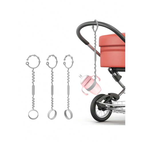 3Pcs Silicone Anti Drop Rope For Baby Bottles Water Bottles and Toys It Is Suitable For Strollers High Chairs and Car Seats