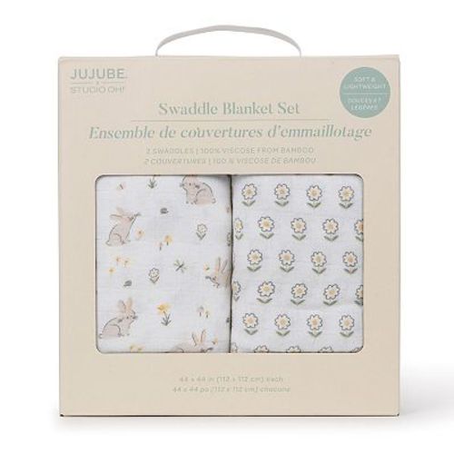 JuJuBe x Studio Oh! 2-Pack Swaddle Blanket Set