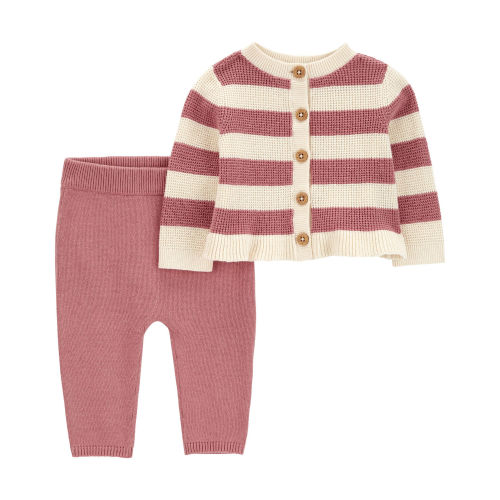 Baby 2-Piece Striped Cardigan & Pant Set - Carter's | Carter's