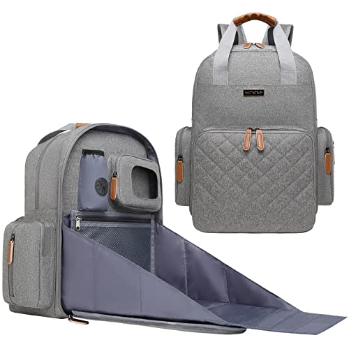 WITSTEP Diaper Bag Backpack with Changing Station, Baby Diaper Bag Organizer for Moms Dads Large Baby Changing Bags