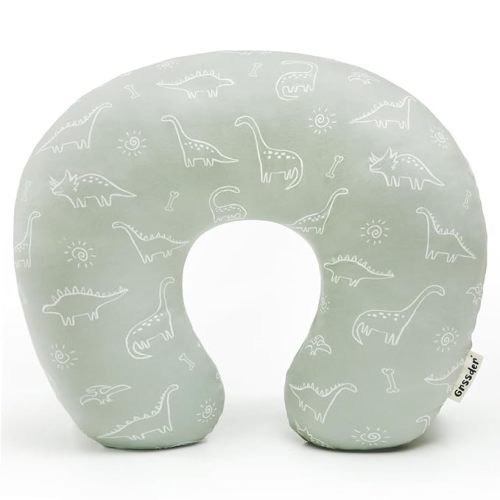 Nursing Pillow Cover Stretchy Minky Removable Nursing Covers for Breastfeeding Pillows, Ultra Soft Comfortable Slipcover for Boy and Girls, Dinosaurs Print