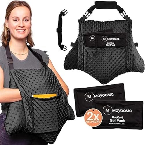 MOYOAMA Hysterectomy Pillow Post Surgery – Form-Fit Support Shield with Secure Straps, 2 Pockets, & Cozy Muff – After Hysterectomy Recovery Must-Haves, Post-Op C-Section Pillow Post Surgery Gifts