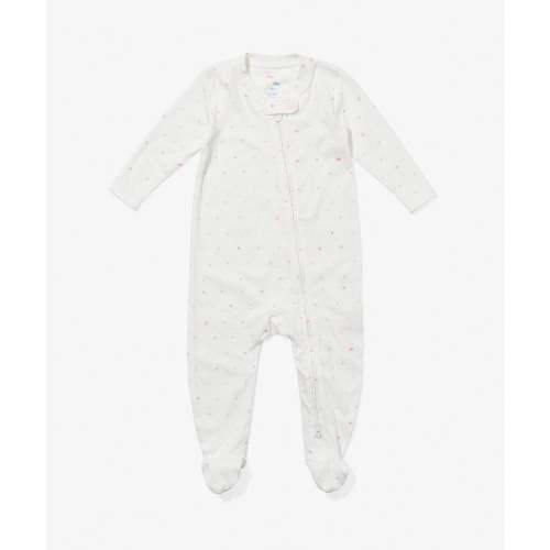 Marley Zip Pajama, Rose Hearts - 3m