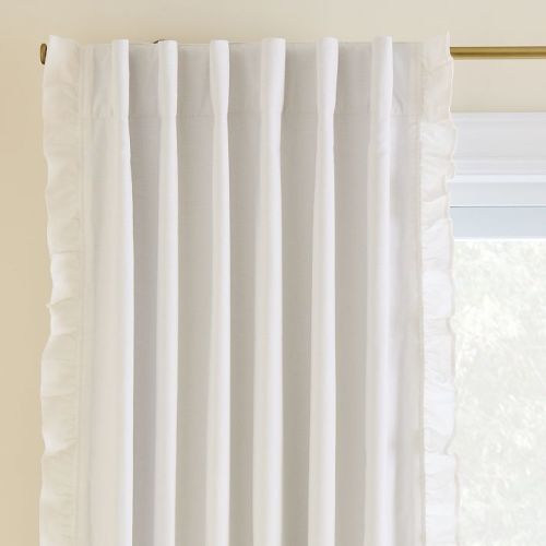 Solid Ruffle Blackout Curtain