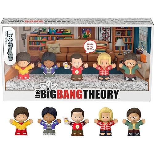 ​Little People Collector The Big Bang Theory TV Show Special Edition Set for Adults & Fans, 5 Figures in a Display Box
