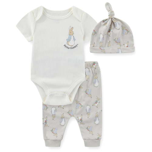 Peter Rabbit Bodysuit with Hat and Pants Set (Baby Boys), 3 Piece Set, Sizes 3M-9M