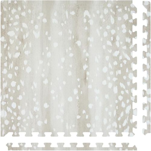 Baby Play Mat – 4x6 Shea Fawn – Set of 6 Tiles – Cushioned EVA Foam Play Mat for Floor, Soft Interlocking Baby Crawling Mats for Hard Floors