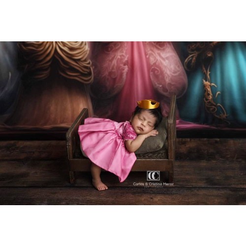 Princess Newborn Dress: First Photoshoot Outfit with Headband & Bloomers