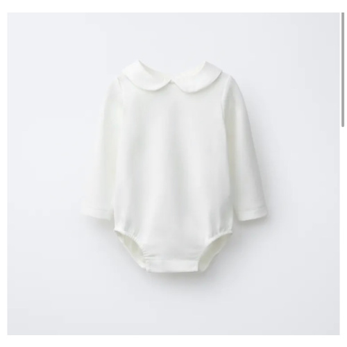 PETER PAN COLLAR BODYSUIT - Oyster-white | ZARA United States