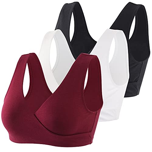 COLOMI Maternity Nursing Bra Wireless Cotton Breastfeeding Bra for Sleep