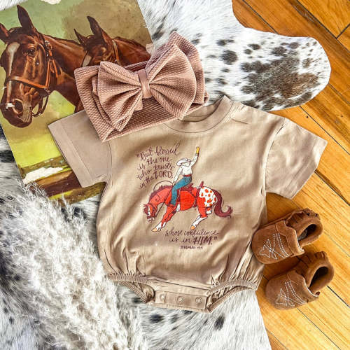 Trust In The Lord Bubble Romper(Short Sleeve) – theFRINGEDpineapple