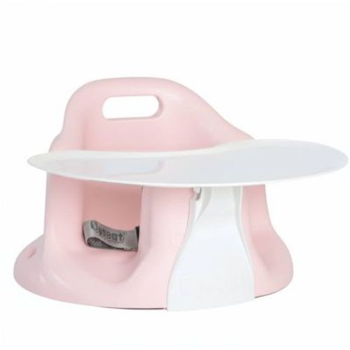 Upseat Original Ergonomic Baby Floor & Booster Positioning Seat with Tray - Pink