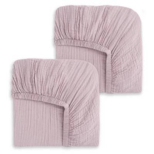 HALO 2pk 100% Organic Muslin Crib Fitted Sheets - Mauve : Target