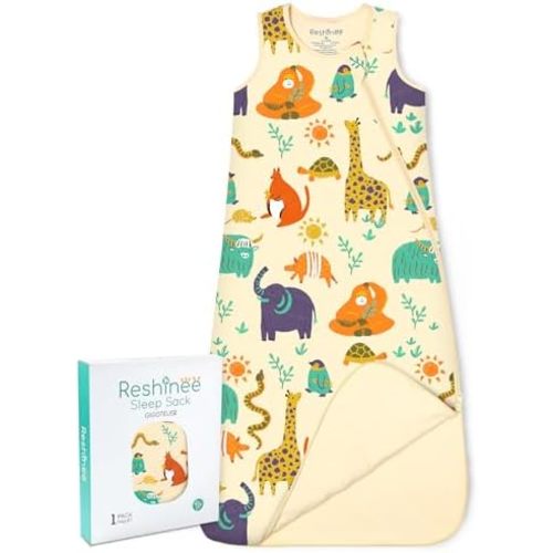 babee Reshinee Bamboo Viscose Sleep Sack for Baby, 1.0 Tog Wearable Blanket