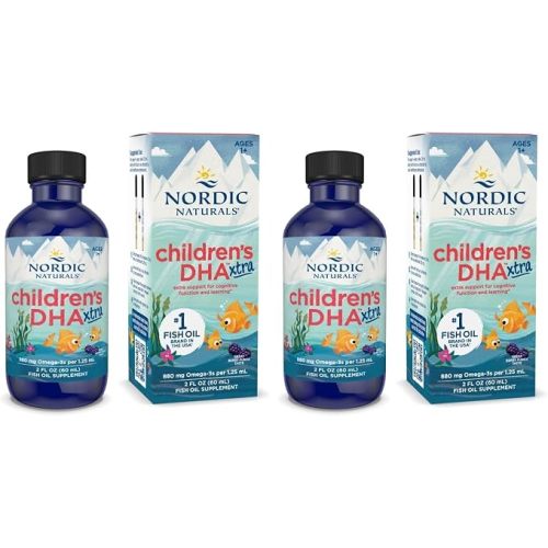 Nordic Naturals DHA for Kids Liquid, Omega-3 Xtra - 880mg Total Omegas -2oz