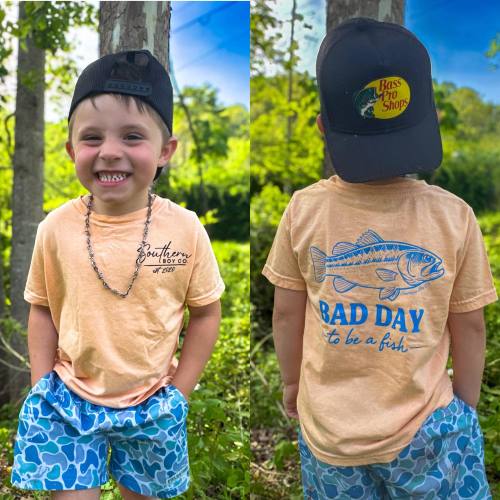 Bad Day To Be A Fish Boy's Short Sleeve Shirt