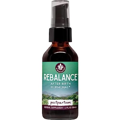 WishGarden Herbs ReBalance After Birth Hormonal - Plant-Based Herbal Supplement with Vitex Berry & Motherwort Supports Healthy Postpartum Hormone Levels and Postnatal Hormone Balance, 2oz
