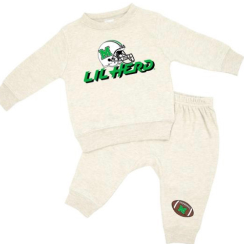 Departments - MU Creative Knitwear Infant Football Crew & Pant Set