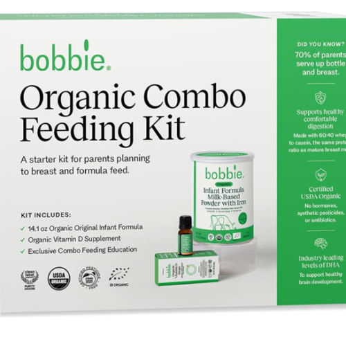 Organic Combo Feeding Kit, Infant Formula, Milk Based Powder with Iron, DHA and Vitamin D & 100% Lactose (14.1 oz), Organic Baby Vitamin D Drops 400 IU (0.3 fl oz) Newborn Baby-12 Months Old