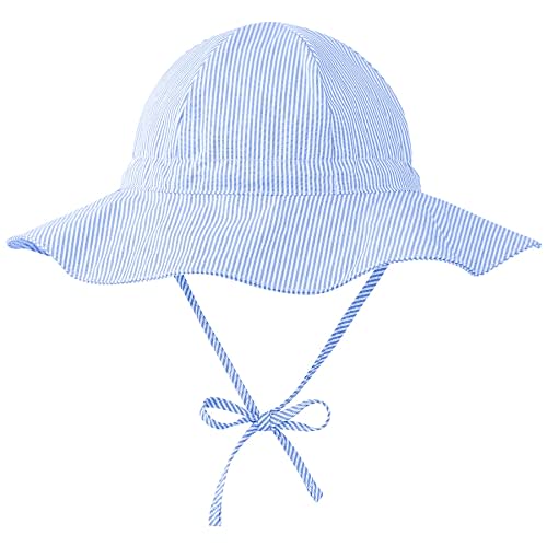Zando Baby Sun Hat UPF 50+ Toddler Sun Protection Bucket Hats for Boys Girls Infant Wide Brim Beach Hat Baby Bucket Hat 0-4T