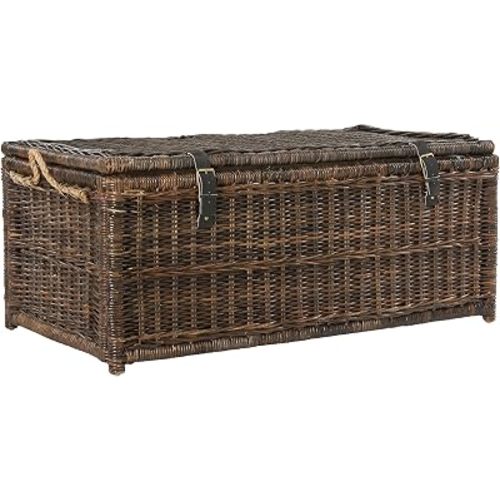 happimess Caden Wicker Storage Trunk 46", Brown