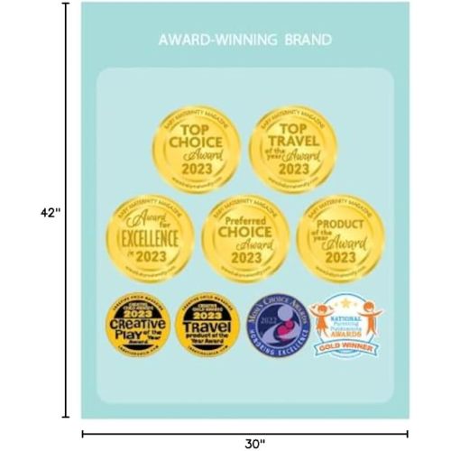 Regalo Heritage and Home Wooden Extra Wide Stairway and Hallway Walk Through Baby Safety Gate with Mounting Kit