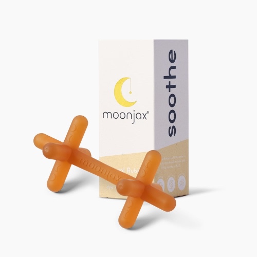 1-pack Natural Hevea Tree Rubber Patented Moonjax® Best Baby Teether