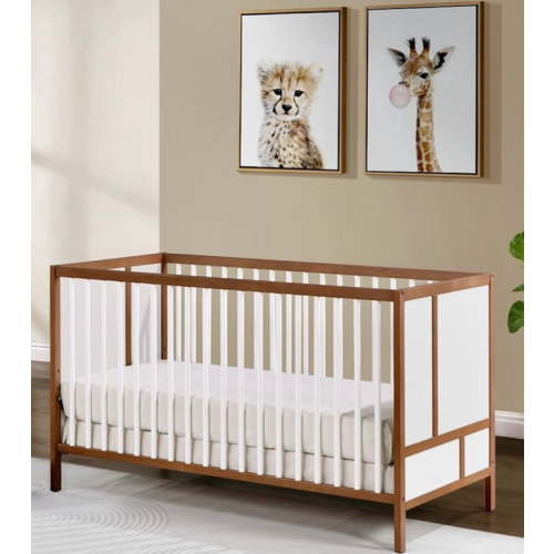 Suite Bebe Pixie 3-in-1 Crib in Walnut/White
