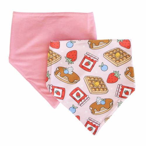 Sweet Stacks 2pc Bandana Bibs | Pink