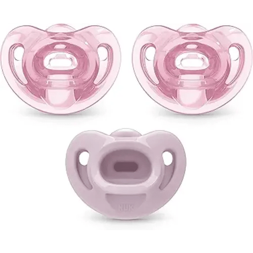 NUK Comfy Orthodontic Pacifiers, 0-6 Months, 3 count (Pack of 1)